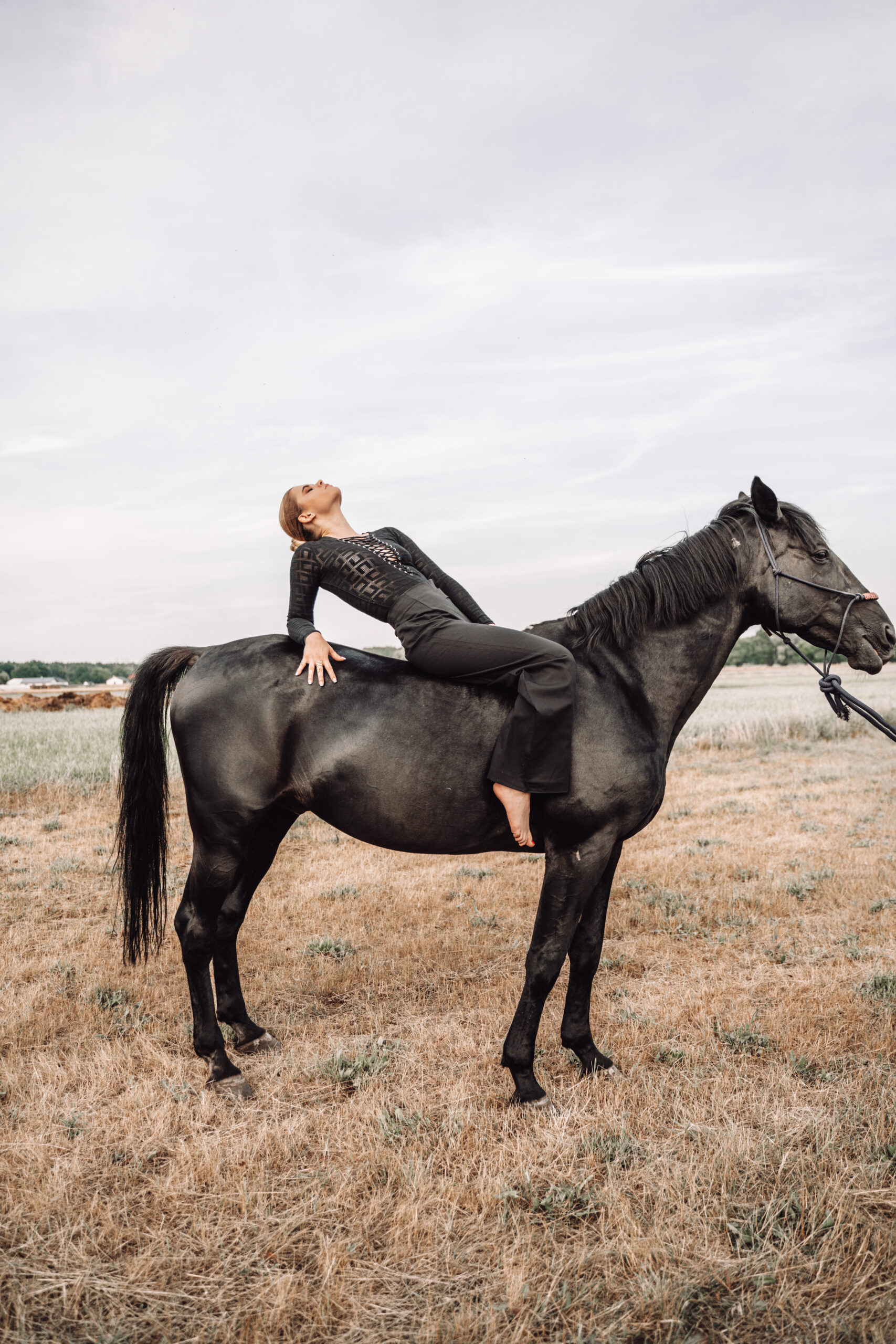 Creative portrait with horse