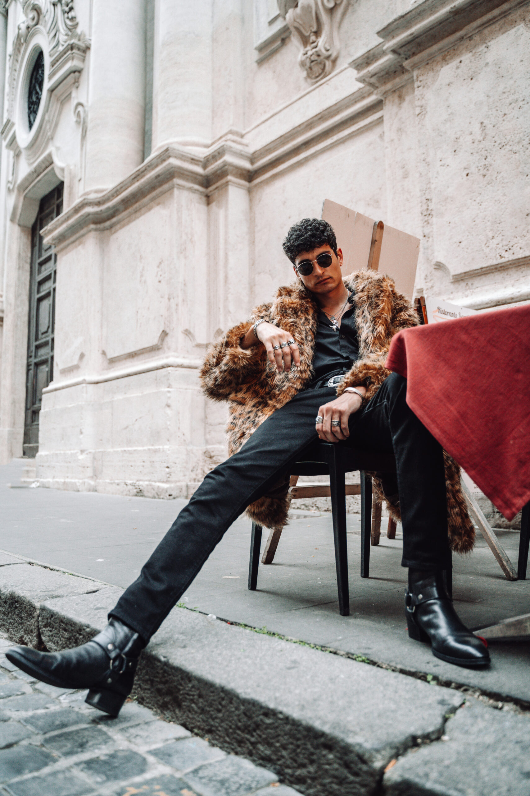 Othman Luxury fashion photoshoot - fur coat