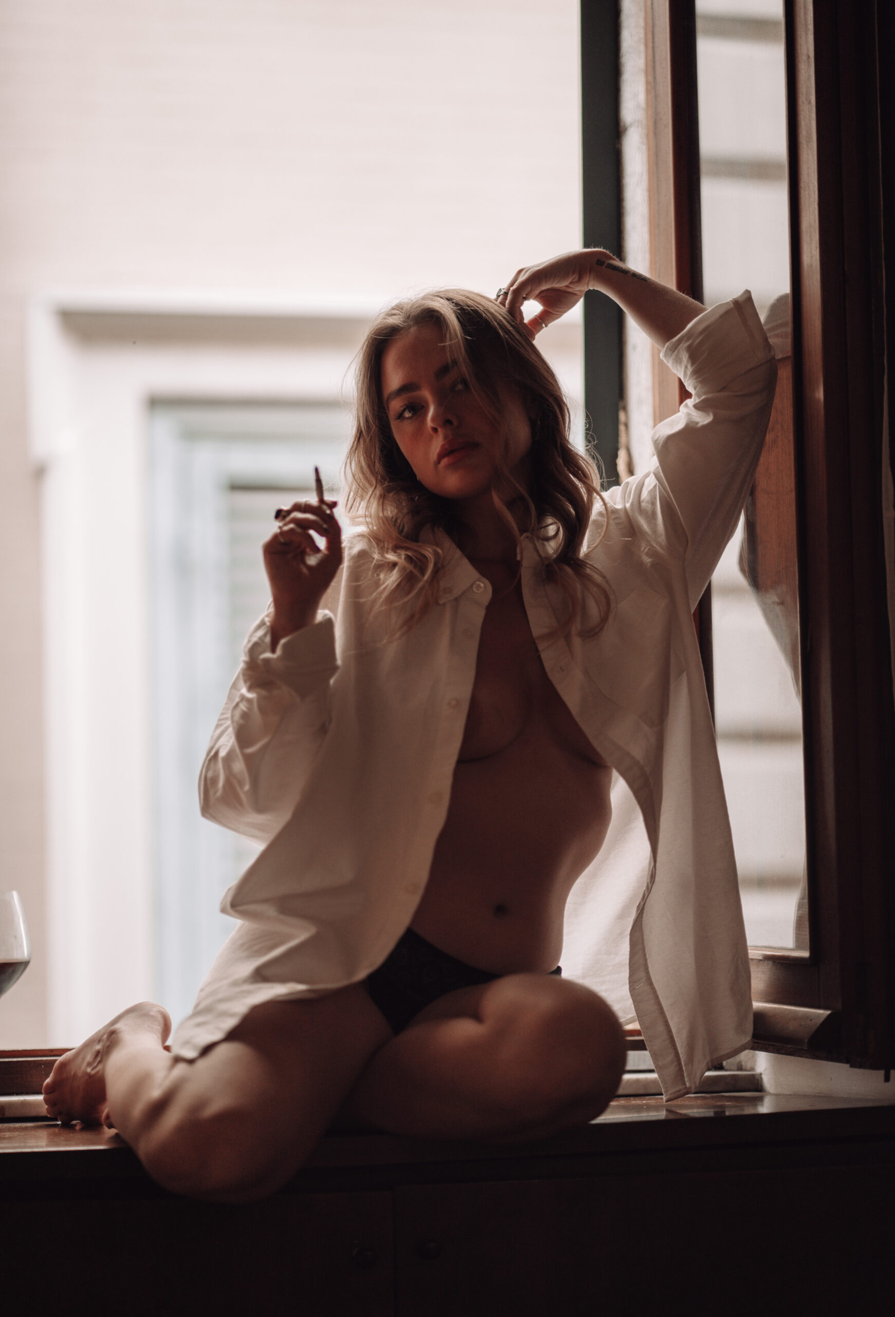 Sensual girl Alex in a moody moment